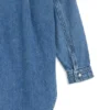 Blå, löst sittande skjorta i bomullsdenim för barn