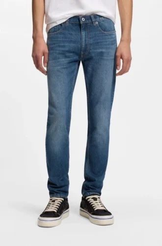 Blå skinny-fit-jeans i stretchdenim