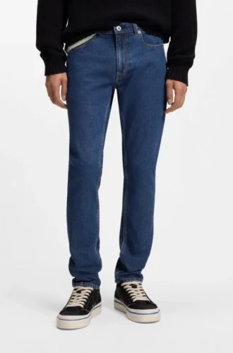 Blå skinny-fit-jeans i stretchdenim