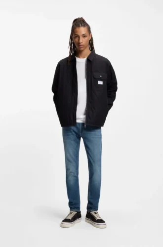 Blå skinny-fit-jeans i stretchdenim