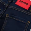 Blå slim fit-Jeans för barn i stickad denim