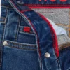 Blå slim fit-Jeans för barn i stickad denim