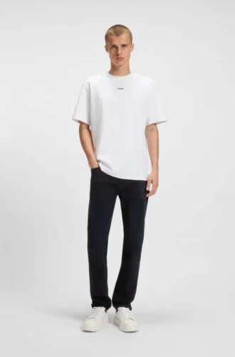 Blå slim fit-jeans i bekvämt stretchdenim