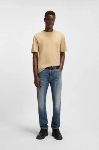 Blå slim fit-jeans i bekvämt stretchdenim