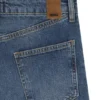 Blå slim fit-jeans i marmorerad, bekväm stretchdenim