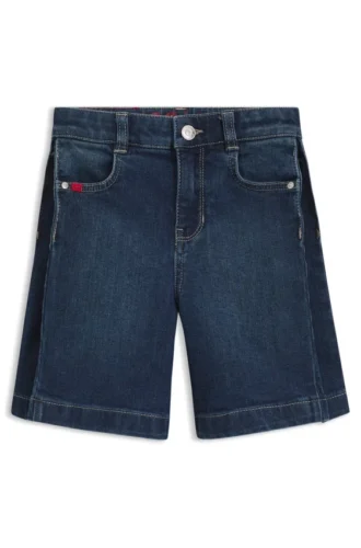 Blå stretchdenimshorts för barn