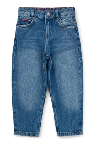 Blåa, löst sittande Jeans för barn i stretchdenim