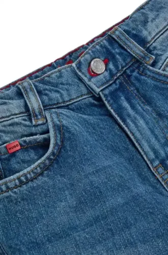 Blåa, löst sittande Jeans för barn i stretchdenim