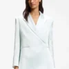 Blazer i avslappnad passform i mjuk satin