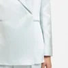 Blazer i avslappnad passform i mjuk satin