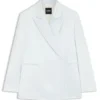 Blazer i avslappnad passform i mjuk satin