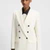 Blazer i avslappnad passform i stretchig twill