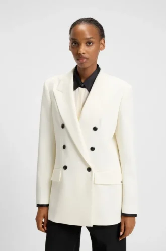 Blazer i avslappnad passform i stretchig twill