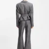 Blazer i melerad denim med normal passform