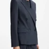 Blazer i normal passform i melerad nyull