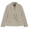 Blazer i normal passform i melerad nyull