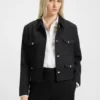 Blazer i normal passform i mjuk bouclé