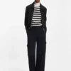 Blazer i normal passform i mjuk crepe Blazer i normal passform i mjuk crepe