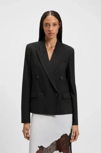 Blazer i normal passform i nyull