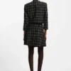 Blazer i normal passform i rutigt bouclé