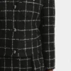 Blazer i normal passform i rutigt bouclé
