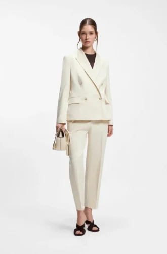 Blazer i normal passform i stretchbomull