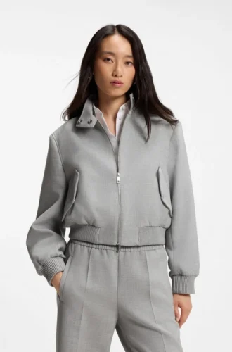 Blazer i normal passform i stretchig twill