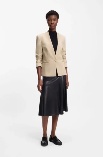 Blazer i normal passform i stretchjersey