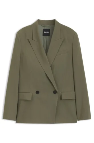 Blazer i normal passform i stretchkrep med smala ränder