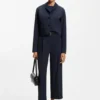 Blazer i normal passform i stretchtyg
