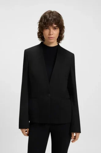Blazer i normal passform med metallknapp