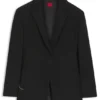 Blazer i seersucker med kedjebälte och avslappnad passform Blazer i seersucker med kedjebälte och avslappnad passform