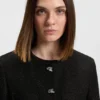 Blazer med normal passform i glittrande bouclé