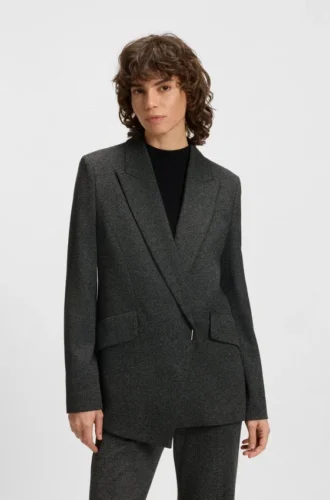 Blazer med normal passform och dold knäppning