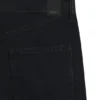 Blåsvarta jeans med vid ben i mjuk denim