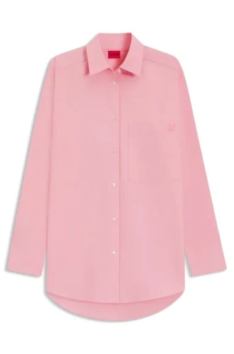 Blusar i oversized-passform i bomullscanvas