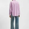 Blusar i oversized-passform i bomullspoplin