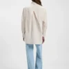 Blusar i oversized-passform i randig bomull