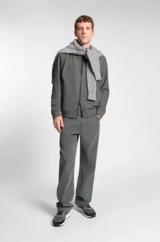 Borstad slim fit-jacka i stretchflanell Borstad slim fit-jacka i stretchflanell