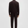 Borstad slim fit-jacka i stretchflanell