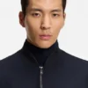 Borstad slim fit-jacka i stretchflanell