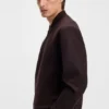 Borstad slim fit-jacka i stretchflanell