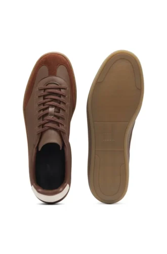 BOSS BY BECKHAM-sneakers i läder och mocka