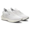 BOSS-MOTION-sneakers med stickat ovandel och läderdetaljer