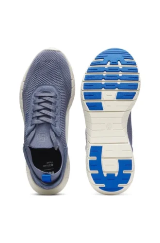 BOSS-MOTION-sneakers med stickat ovandel och läderdetaljer