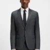 BOSS ONE – Slim fit-kostymjacka i serge av nyull