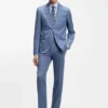 BOSS ONE – Slim fit-kostymjacka i serge av nyull