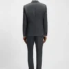 BOSS ONE – Slim fit-kostymjacka i serge av nyull