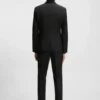 BOSS ONE – Slim fit-kostymjacka i serge av nyull