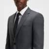 BOSS ONE – Slim fit-kostymjacka i serge av nyull